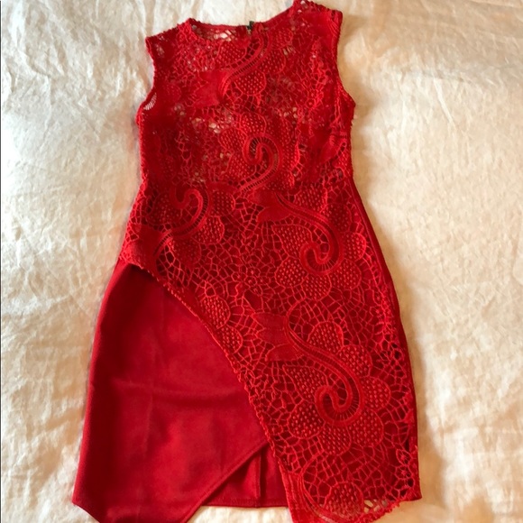 Red Lace Dress - Picture 1 of 4